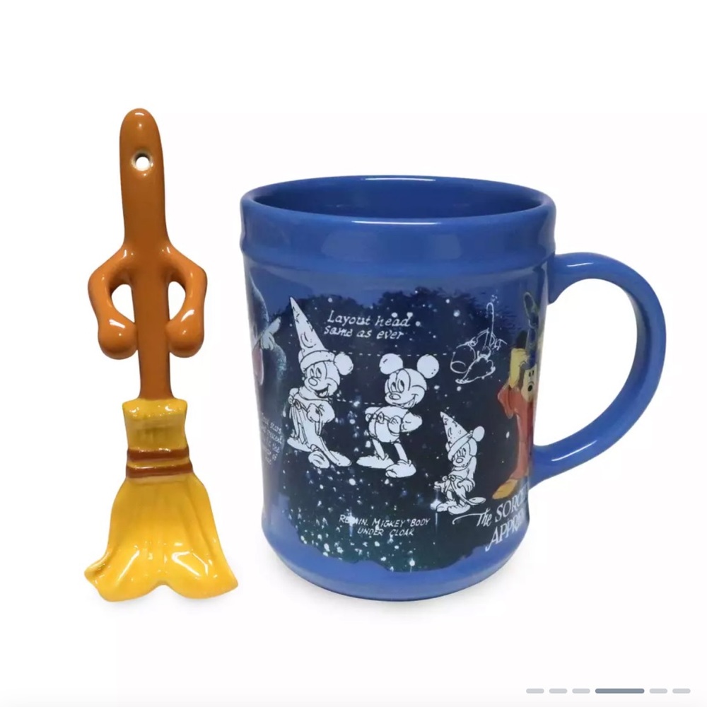 Disney Sorcerer Mickey Mouse Mug with Spoon – Fantasia 80th Anniversary